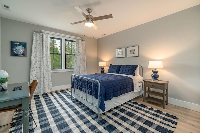 1 Old S Rd, Murfreesboro, TN 37128 - bedroom with baseboards, wood finished floors, and ceiling fan