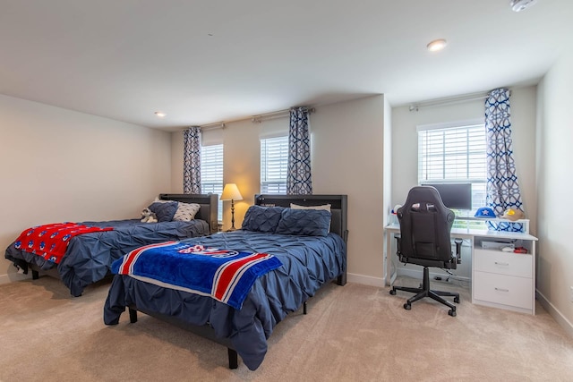 926 Green Vly, Smyrna, TN 37167 - bedroom with multiple windows, carpet flooring, baseboards, and recessed lighting