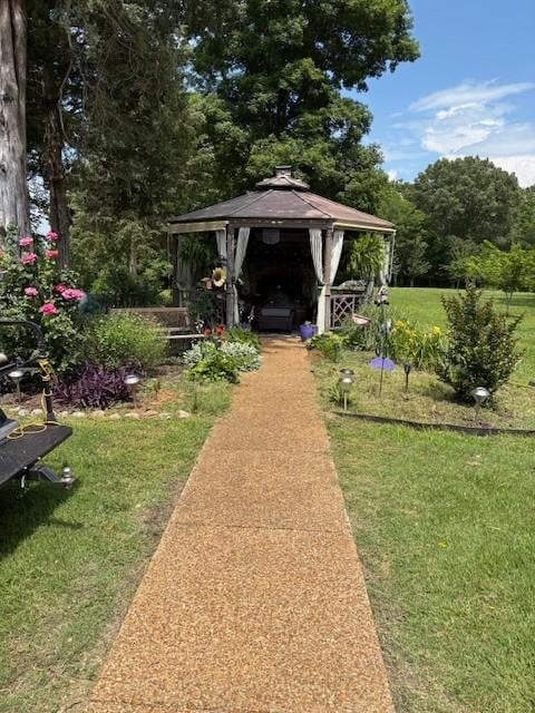 2890 Nance Bend Rd, Clifton, TN 38425 - view of green lawn featuring a gazebo