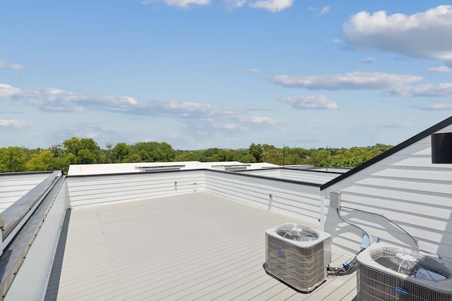 206G N 9th St, Nashville, TN 37206 - wooden deck featuring central air condition unit and an outdoor fire pit