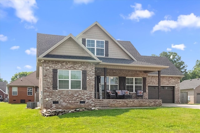 1020 Corey Dr, Lewisburg, TN 37091 - view of front of property featuring brick siding, a front yard, concrete driveway, and crawl space