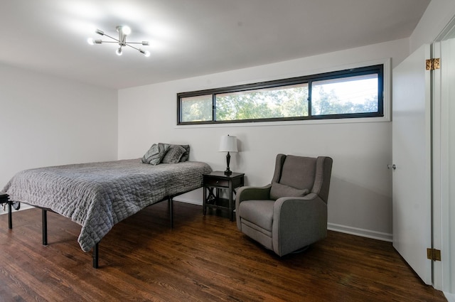 930 Havenhill Dr, Nashville, TN 37217 - bedroom featuring wood finished floors, a chandelier, and baseboards