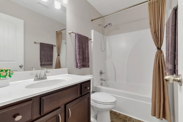 905 Azeri Ave, Murfreesboro, TN 37128 - bathroom featuring vanity, shower / bathtub combination with curtain, and toilet