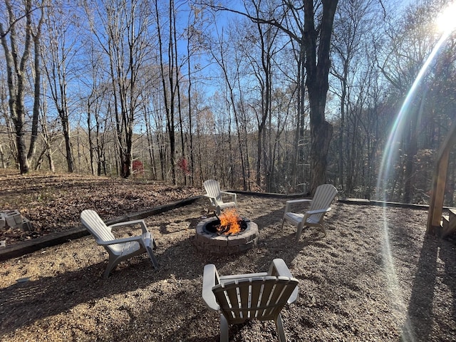 8861 Aunt Helen Rd, Silver Point, TN 38582 - view of yard featuring an outdoor fire pit