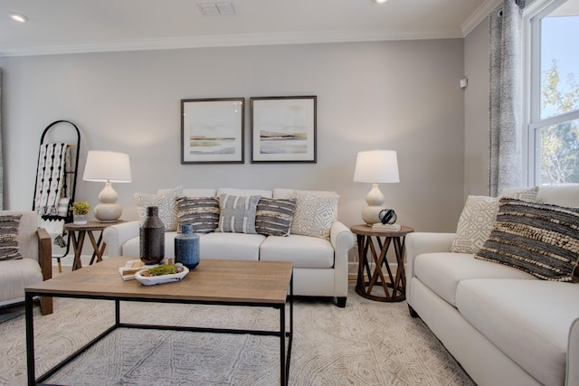 5221 Gladecress Ln, Hermitage, TN 37076 - living area with crown molding and recessed lighting