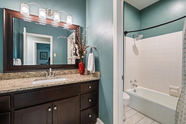 4505 Harding Pike Unit 103, Nashville, TN 37205 - full bath featuring toilet, vanity, washtub / shower combination, tile patterned floors, and baseboards
