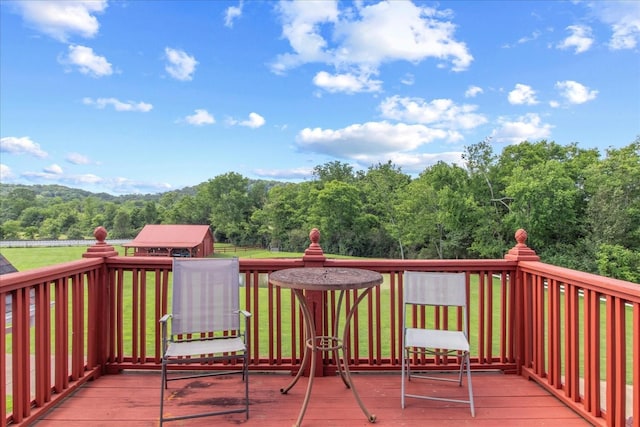 1446 Kittrell Rd, Franklin, TN 37064 - deck featuring a wooded view