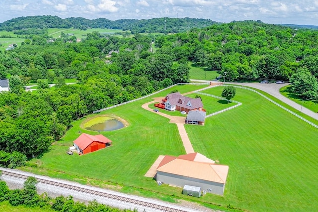 1446 Kittrell Rd, Franklin, TN 37064 - drone / aerial view of a large body of water and a heavily wooded area