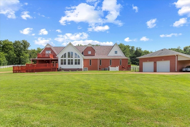 1446 Kittrell Rd, Franklin, TN 37064 - view of front facade featuring a detached garage, crawl space, and brick siding
