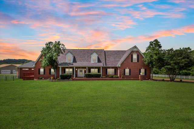 1446 Kittrell Rd, Franklin, TN 37064 - new england style home featuring brick siding and a porch