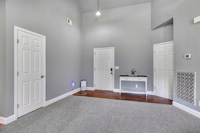 3606 Fairway Fields Ln, Spring Hill, TN 37174 - carpeted empty room featuring high vaulted ceiling and baseboards
