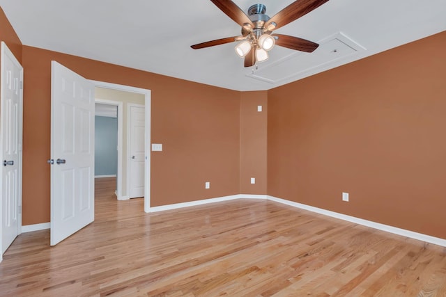 2005 Dunedin Cv, Old Hickory, TN 37138 - empty room featuring ceiling fan, light wood-style floors, and baseboards