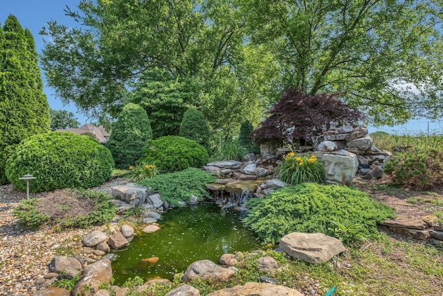 2005 Dunedin Cv, Old Hickory, TN 37138 - view of yard featuring a garden pond