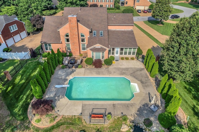 2005 Dunedin Cv, Old Hickory, TN 37138 - view of swimming pool with a diving board and a patio