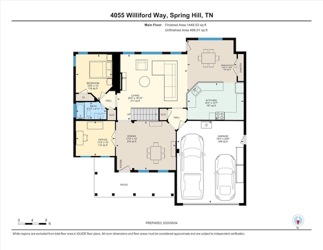 4055 Williford Way, Spring Hill, TN 37174 - room layout