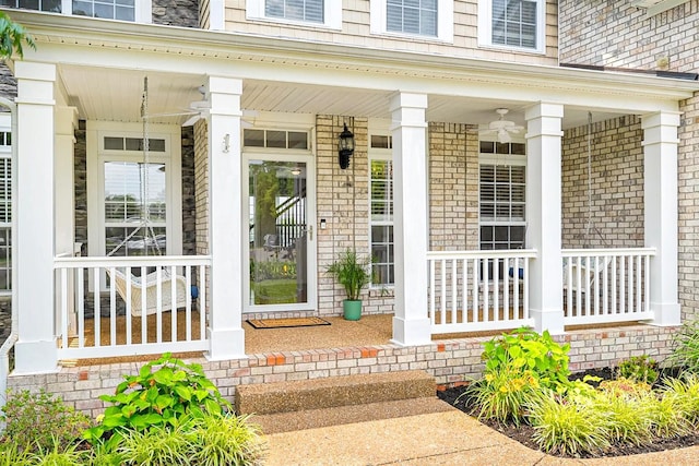 4055 Williford Way, Spring Hill, TN 37174 - property entrance featuring covered porch and brick siding