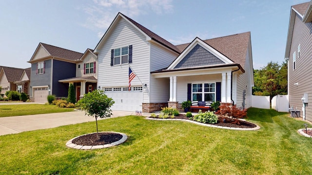 3632 Stormy Ln, Rockvale, TN 37153 - craftsman inspired home with an attached garage, driveway, and a porch