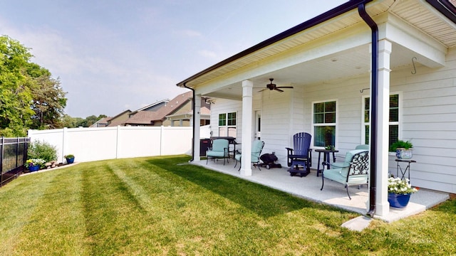 3632 Stormy Ln, Rockvale, TN 37153 - view of yard featuring a patio area and ceiling fan