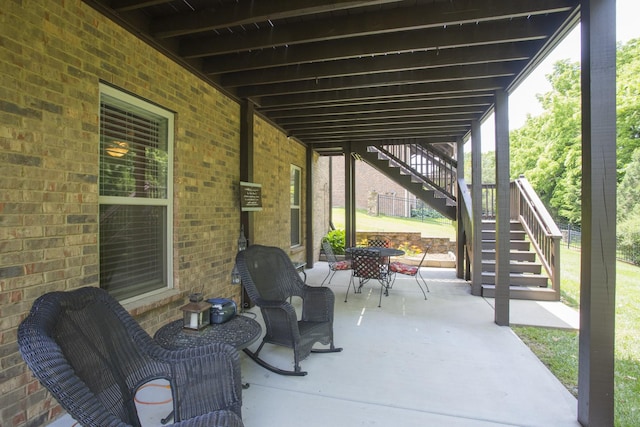 1414 Bernard Way, Franklin, TN 37067 - view of patio with stairs and outdoor dining space