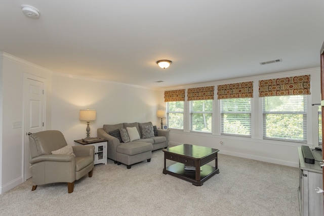 1414 Bernard Way, Franklin, TN 37067 - living area with crown molding, light carpet, and baseboards