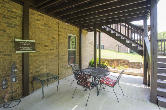 1414 Bernard Way, Franklin, TN 37067 - view of patio / terrace featuring stairs and outdoor dining space