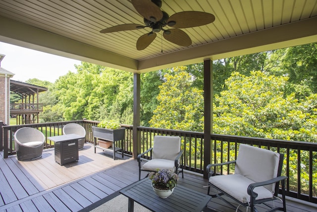 1414 Bernard Way, Franklin, TN 37067 - deck with ceiling fan