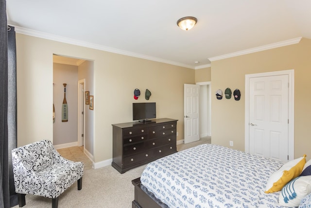 1414 Bernard Way, Franklin, TN 37067 - bedroom with ornamental molding, light carpet, and baseboards