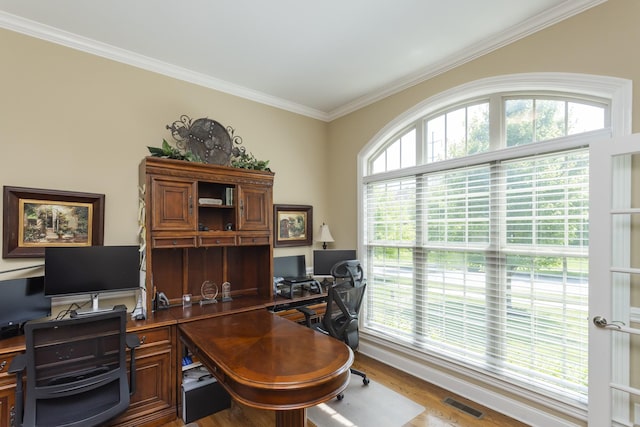1414 Bernard Way, Franklin, TN 37067 - home office featuring crown molding and wood finished floors