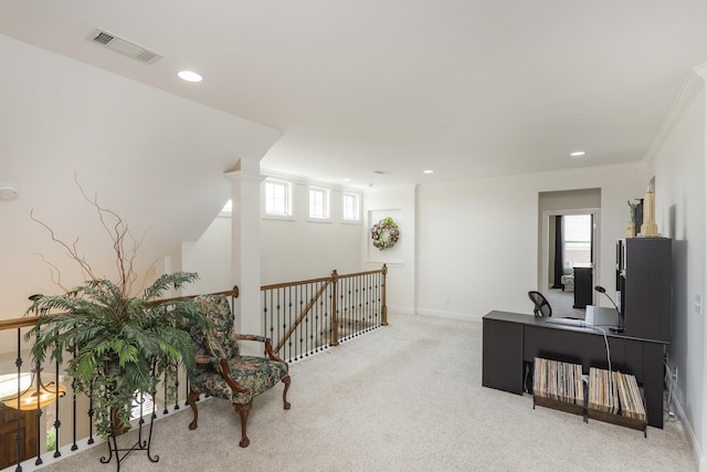 1414 Bernard Way, Franklin, TN 37067 - office area featuring light colored carpet and recessed lighting