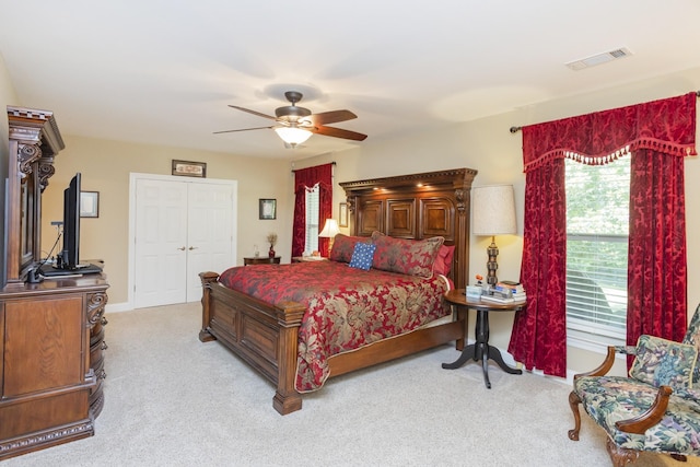 1414 Bernard Way, Franklin, TN 37067 - bedroom featuring light colored carpet and ceiling fan