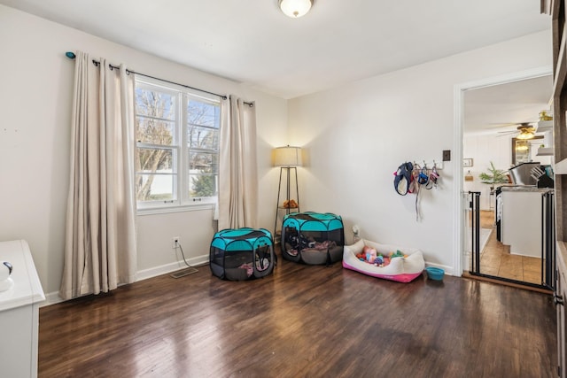 214 Glenn Ave, Gallatin, TN 37066 - misc room featuring wood finished floors, baseboards, and ceiling fan