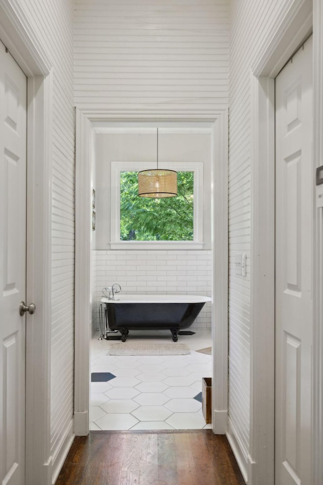 6795 Leipers Creek Rd, Columbia, TN 38401 - hallway with dark wood finished floors