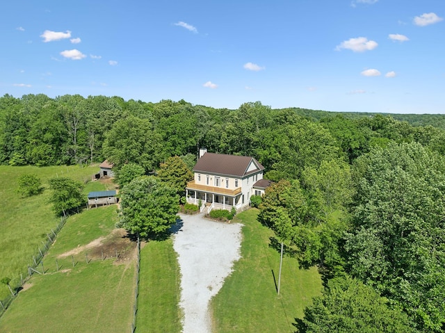 6795 Leipers Creek Rd, Columbia, TN 38401 - view from above of property with a forest