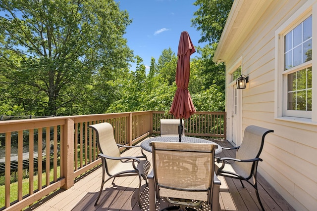 6795 Leipers Creek Rd, Columbia, TN 38401 - wooden deck featuring outdoor dining space