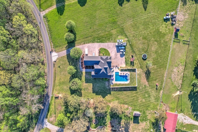 842 Shun Pike, Cottontown, TN 37048 - aerial overview of property's location featuring a pool area