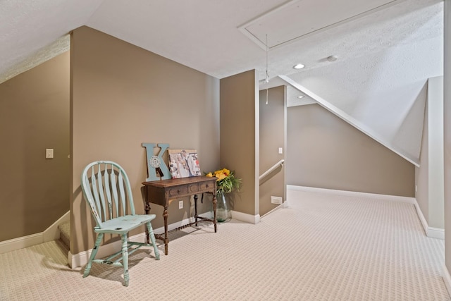 842 Shun Pike, Cottontown, TN 37048 - additional living space featuring attic access, lofted ceiling, baseboards, carpet flooring, and recessed lighting