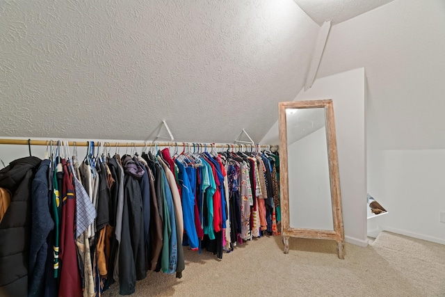 842 Shun Pike, Cottontown, TN 37048 - walk in closet featuring carpet and vaulted ceiling