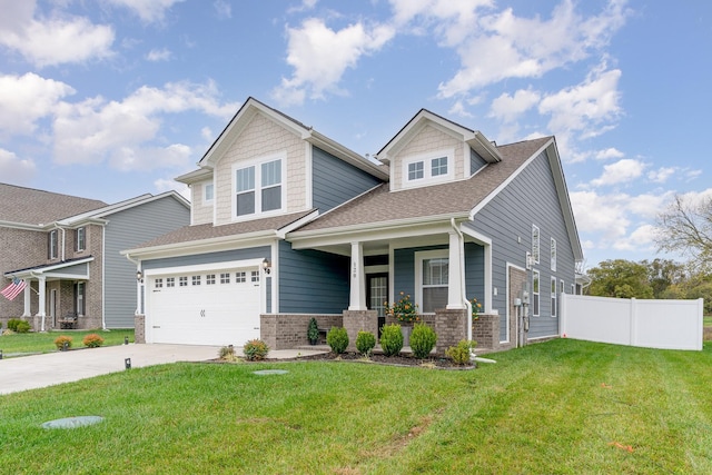 120 Ravens Crest Ave, Mount Juliet, TN 37122 - craftsman inspired home with concrete driveway, covered porch, roof with shingles, and brick siding