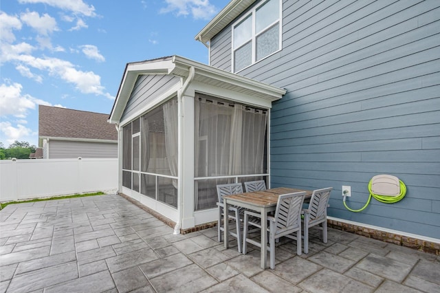 120 Ravens Crest Ave, Mount Juliet, TN 37122 - view of patio featuring a sunroom and outdoor dining area