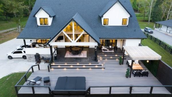 407 Hogans Branch Rd, Goodlettsville, TN 37072 - back of house featuring an outdoor hangout area, a deck, and outdoor dining space
