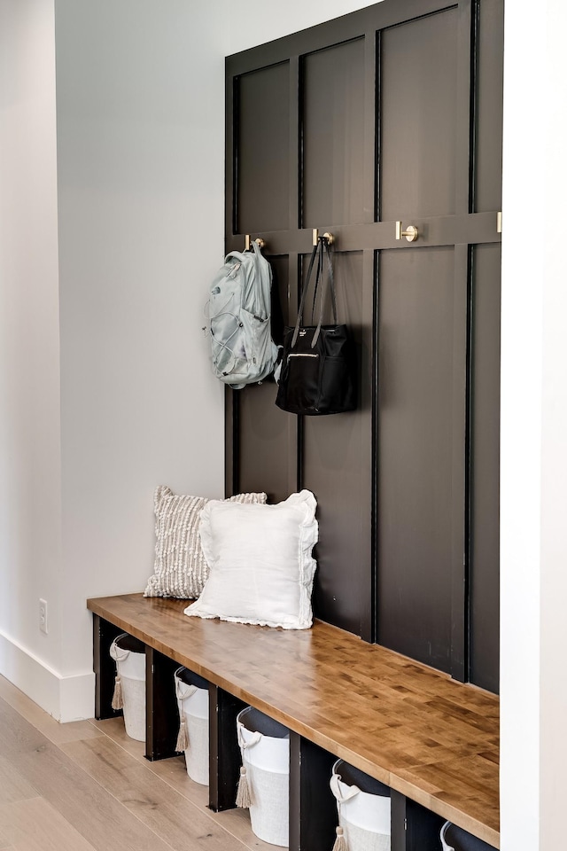 407 Hogans Branch Rd, Goodlettsville, TN 37072 - mudroom featuring baseboards and wood finished floors
