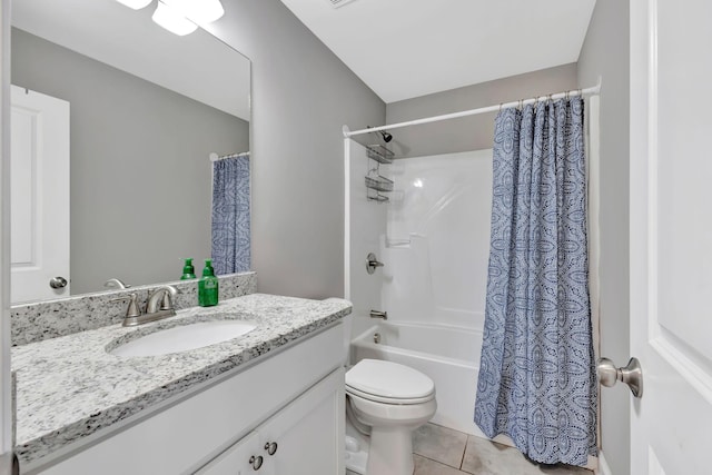 4717 Lunns Store Rd, Chapel Hill, TN 37034 - full bathroom featuring vanity, tile patterned flooring, shower / tub combo, and toilet