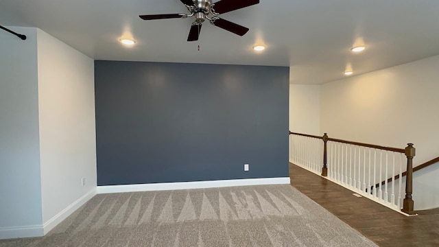 213 Rosemary Way, Mount Juliet, TN 37122 - carpeted spare room with ceiling fan, baseboards, and recessed lighting