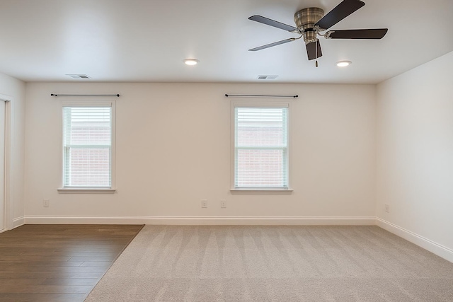 213 Rosemary Way, Mount Juliet, TN 37122 - empty room with baseboards, ceiling fan, and recessed lighting