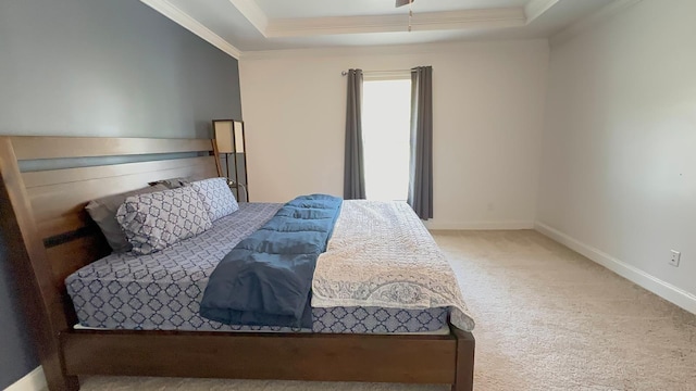 213 Rosemary Way, Mount Juliet, TN 37122 - carpeted bedroom with a tray ceiling, crown molding, and baseboards