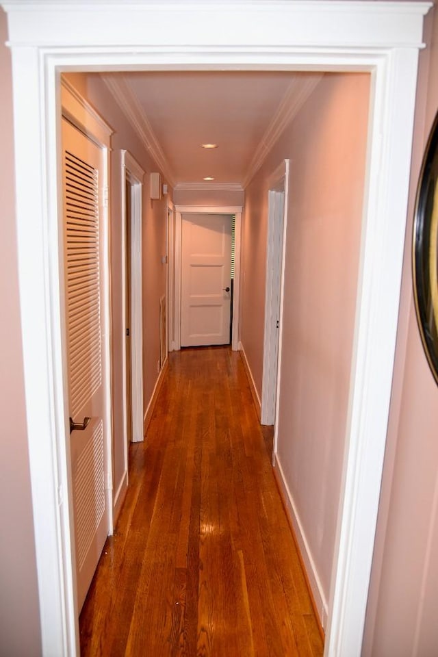 1314 Burton Valley Rd, Nashville, TN 37215 - corridor featuring wood-type flooring, crown molding, baseboards, and recessed lighting
