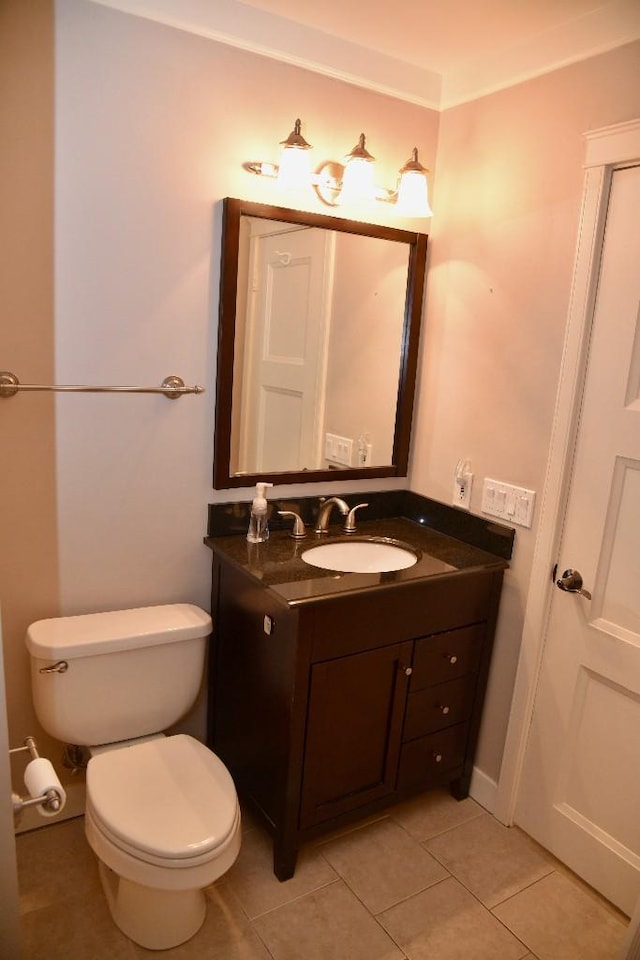 1314 Burton Valley Rd, Nashville, TN 37215 - half bath with vanity, tile patterned flooring, and toilet