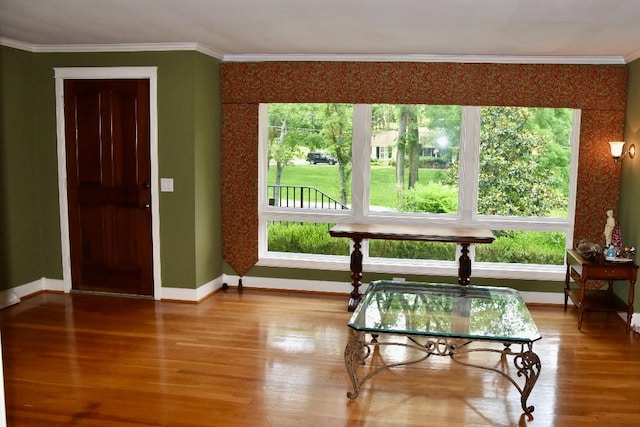 1314 Burton Valley Rd, Nashville, TN 37215 - living area featuring plenty of natural light, crown molding, and baseboards