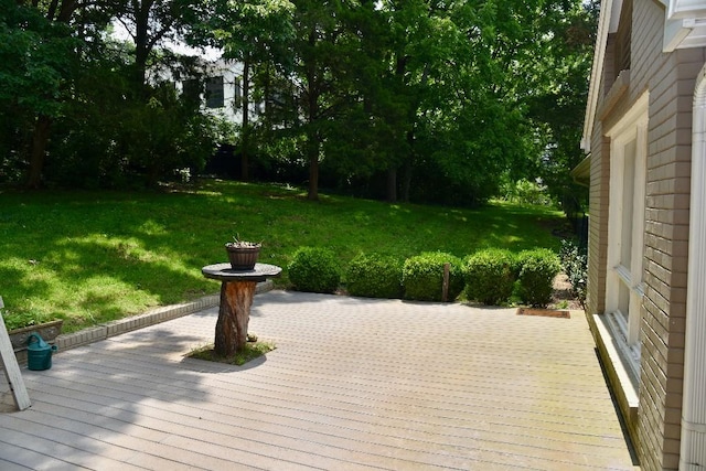 1314 Burton Valley Rd, Nashville, TN 37215 - view of grassy yard featuring a wooden deck