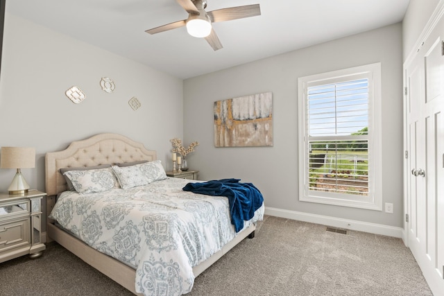 290 Academy Rd, Lebanon, TN 37087 - bedroom with carpet floors, baseboards, and a ceiling fan